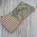 Paisley Clutch Purse, Cosmetic Bag, Patchwork, Bohemian Pouch, Turquoise