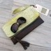 Postcard Fold-Over Clutch in Spring Green with Removable Wrist Strap - Larger Size