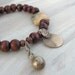 Gypsy Mala Bracelet - Yellow Jasper and Metal Charms