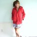 20% off . . . Red Delicious 80s Bright Hooded Flannel Lined Rain Jacket XS/S