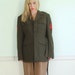 First Regiment Vintage Army Green Military Jacket with Shoulder Patches XS/S Mens