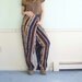 Tribal Striped Vintage 80s Slouchy Tapered Leg Hareem Pants Plus Size 3XL