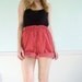 Minnie Dot Vintage 60s Red and White Polka Dot Print High Waist Beach Shorts S M
