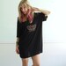 Bedazzled Butterfly Sheer Mini Dress Tunic OSFM - Vintage 80s 90s