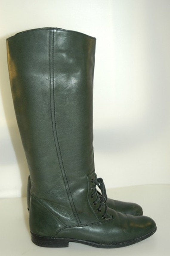 forest green knee high boots