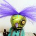 Me and My Kitty - Ghoul with Treat Bucket, Lolly and Kitty - Halloween Folk Art