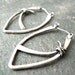 ancient harp earrings, sterling silver ,hand forged
