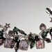 Marilyn Monroe Altered Art Beaded Charm Bracelet in Black