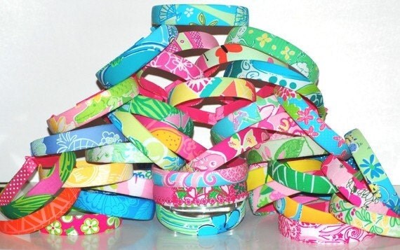 Items similar to Preppy Headbands 10 Lilly Pulitzer Fabric One Inch ...