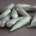 4 Vintage Green Gray White Lucite Marbled Pendant Drop Beads 40mm