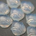 6 Vintage Glass Opal Acorn Cabochon Flat Backs 10x13mm