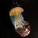 Jellyfish Coral Pendant, wearable art, handmade borosilicate glass, with satin cord, clasp and gift bag, unique gift, FREE SHIPPING