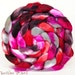 Faux Cashmere Vegan Roving Hand Painted Combed Top Spinning or Blending - 4.5 oz - BLOOD THIRSTY