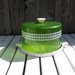 Green and White Plastic Cake Carrier