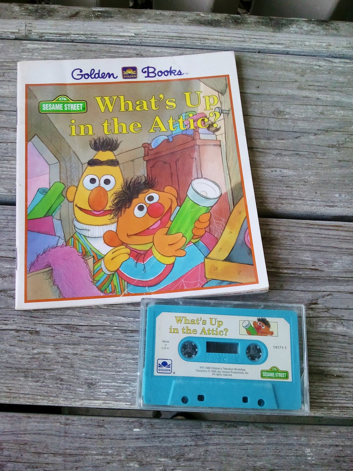 Golden Book Sesame Street What's Up in The by myrobynsnestboutique