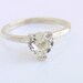 White Topaz Ring Sterling Silver April Birthstone Ring Ready to ship size 7