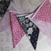 PINK AND BLUE Bunting Banner ideal for Girls Nursery Party Decor Photo prop or Baby Shower Custom made to order