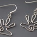 OOAK Handmade Sterling Spiral Hand Earrings