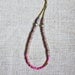 Beaded Boho Necklace / Pink - Brown Necklace