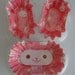 Cute Pink Japanese Bunny Rabbits And Carrots Oval Shaped Paper Cupcake Cups / Bento Liners