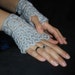 Crocheted fingerless gloves