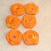 Buttons or Beads, Polymer Clay, Roses, Orange and Yellow Swirl