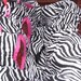 Shopping Cart cover, high chair cover, Black and white Zebra with hot pink for girl with pocket and pillow