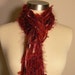 FREE SHIPPING when you purchase 2 or more scarves -The Vixen Fringe Scarf in Shades of Garnet, Red and Burgundy