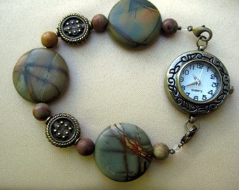 Beautiful Stone interchangeable Bracelet Watch Band with Watch Face