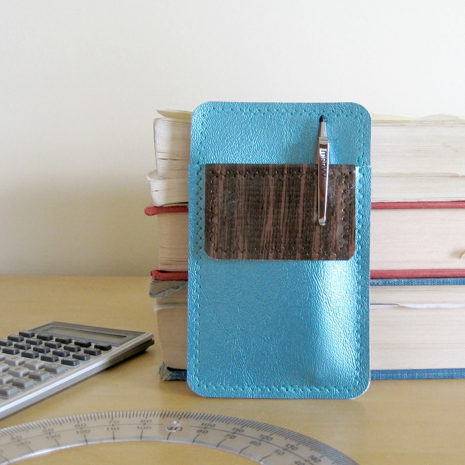 Mini Nerd Power Vinyl Pocket Protector and Business Card