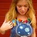 Viintage Upcycled Tie Dye Space Your Face Grateful Dead Tshirt Woven Trim Scoop Back Tank Top Size Small By MountainGirlClothing