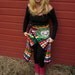 Boho Princess Upcycled Vintage Colorful Crochet Blanket Long Wrap Skirt with Crochet Mandala Small-Large