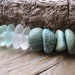 SPRING MIX Beach Glass Beads & Slag Glass Stone Beads Center Drilled Sea glass Beads
