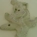 mermaid and starfish hanger in pistachio