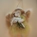 Guardian Angel Wool Wrapped/Needle Felted Ornament