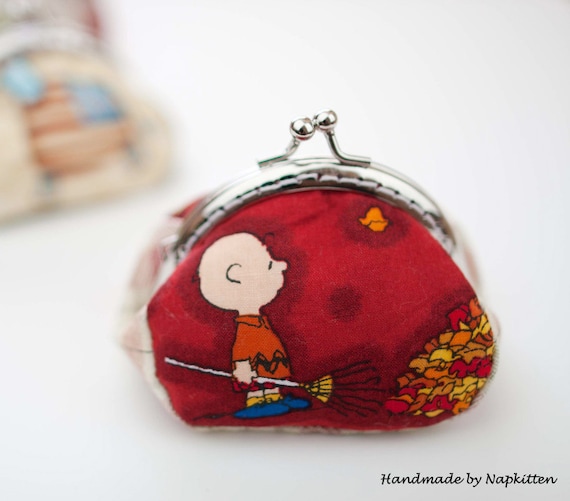 Items similar to Coin purse, frame coin purse, change purse, metal frame purse, handmade, red ...