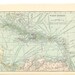 1917 West Indies / Mexico Map - Vintage Antique Map Great for Framing Nearly 100 Years Old