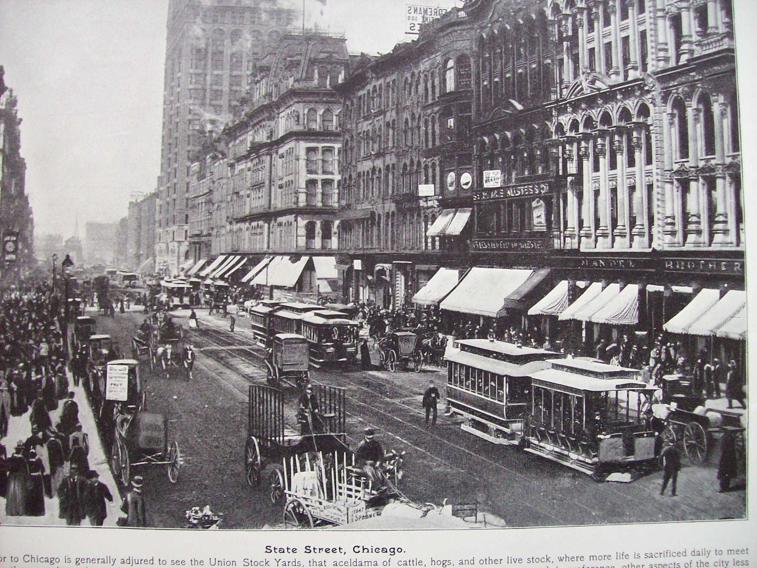 1894 Photography of America State Street Chicago Illinois