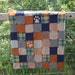 Wolf Pawprint Quilt Wool Throw Decorative Eco Friendly Upcycled Wool Patchwork Applique Woodsy by Northernlodge on Etsy