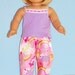 American Girl Doll Clothes - Lilac Tank PJs with Flannel Backed Satin Pants