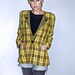 RESERVED for maysum234. PLAID HOUND. 1980s Yellow blazer (M\/L)
