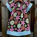 Michael Miller CARNIVAL BLOOM Tunic Dress with Blue Polka dotted border