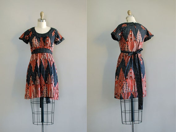 1970s Dress / 70s / Bohemian Mini Dress