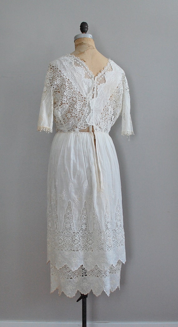 1920s dress / lace edwardian dress / 20s wedding dress