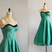 50s dress / vintage 1950s / Viridian Shimmer