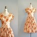 1950s dress / full skirt dress / Fremontia dress