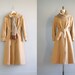 1970s wool trench coat / princess trench / Camel Wool Trench