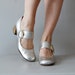 1960s shoes / mary janes / Metallic Janes