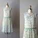 1920s dress / 20s cotton dress / Spring Leaf dress