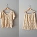 crochet dress / 70s cotton knit two-piece / Sausalito dress